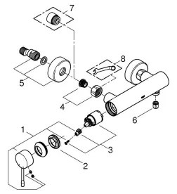 GROHE 33636001 - Miscelatore doccia ESSENCE, cromo lucido