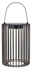 Lanterna a LED nera con alimentazione a pannelli solari e con ricarica USB da esterno (altezza totale 54 cm) Cavia – Markslöjd