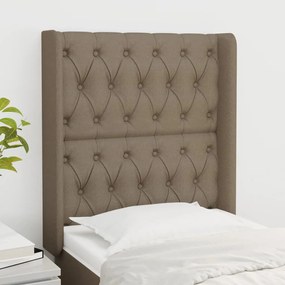 Testiera Ad Orecchio Tortora 83x16x118/128 Cm İn Tessuto /