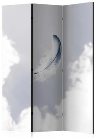 Paravento Piuma Angelica - romantica piuma volante tra le nuvole nel cielo