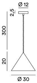 Perenz Iconic – sospensione metallo Ø 30/40/50 cm, finiture multiple