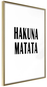 Poster  Hakuna Matata  Cornice Quadri Cornice d'oro, Larghezza x Altezza Home decor 20x30