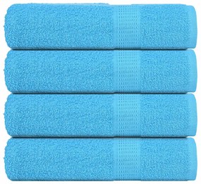 Asciugamani Doccia 4 Pz Turchesi 70x140 Cm 360 G/m² 100% Cotone /