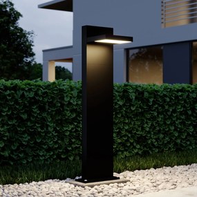 Lampioncino da giardino Silvan Lucande, Nero, Alluminio, Moderno, Lampada LED da esterni