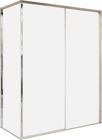 Lato fisso per box doccia Top H 200cm X 77-79cm dx  Sp. 8 mm vetro trasparente profilo nero