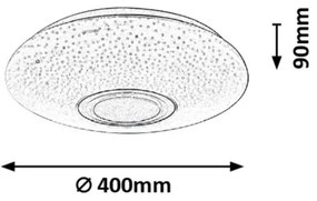 Rabalux 3509 - Plafoniera da soffitto LED RGB dimmerabile RODION LED/24W/230V + telecomando