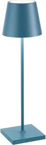 Zafferano Poldina Pro blu avio lampada da scrivania senza fili