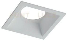 Faretto a incasso ayris bianco quadrato 1 luce attacco gu10 8,3x8,3...