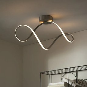 Plafoniera LED Irena Ø 70 cm argento IP20 cct da bianco caldo a bianco freddo con regolazione di temperatura, 3300 lumen INSPIRE