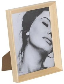 Cornice Portafoto Beige Legno Cristallo 17 x 2,5 x 22 cm