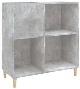 Mobile porta dischi grigio cemento 84,5x38x89 legno multistrato