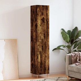Credenza Rovere Fumo 34,5x34x180 Cm İn Legno Multistrato /