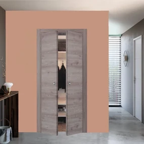 Porta per armadio battente Swin rovere corda L 90 x H 210 cm reversibile