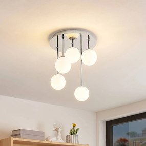 Plafoniera soffitto Chrissy Lindby, dimmerabile, Cromo / Argento, Soggiorno / Sala da pranzo, Metallo, Moderno, Plafoniera
