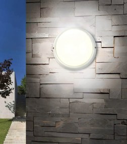 Plafoniera E27 IP54 Bianca Ø258mm Colore Bianco