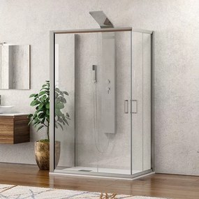 Box doccia 3 lati 70x70x70 altezza 180 cristallo trasparente K410 - KAMALU