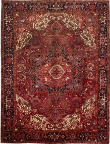 Heriz Tappeto persiano 340x260 Rosso (Iran) Annodato A Mano
