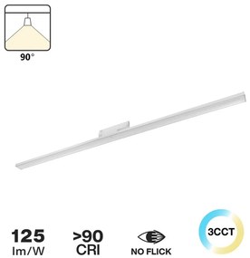 Lampada LED Lineare 42W binario Trifase 120cm 90° con driver Philips Colore Bianco Variabile CCT