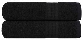 Asciugamani Doccia 2 Pz Neri 70x140 Cm 360 G/m² 100% Cotone /
