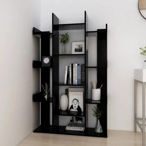 Libreria Nera 86x25,5x140 cm in Truciolato