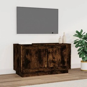 Mobile porta tv rovere fumo 80x35x45 cm in legno multistrato