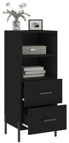 Credenza Nero 34,5x34x90 cm in Legno Multistrato