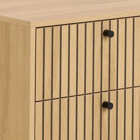 Comodino con cassetti OLIVIA in rovere