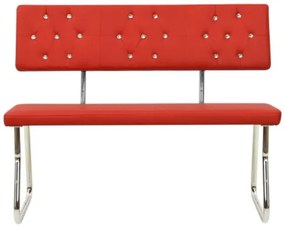 Panca 110 cm Rossa in Similpelle