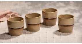 Tazze in set per espresso in marrone chiaro in porcellana 4 pz 350 ml Haven – Ladelle