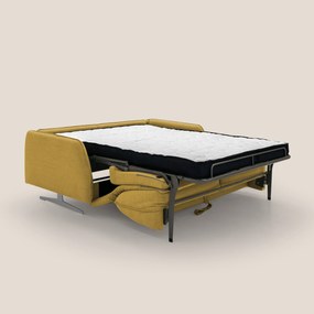 Texas Divano letto matrimoniale moderno in tessuto impermeabile T19 giallo