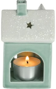 Retlux - Casetta per candele in porcellana 11,1 cm menta