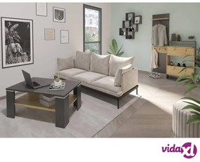 FMD Appendiabiti Muro Ripiano 50x23x188cm Matera e Rovere Artigianale