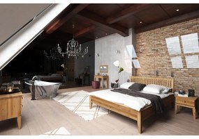 Letto matrimoniale in rovere 140x200 cm Odys - The Beds