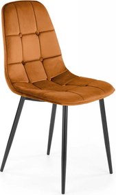 Sedia K417 velluto cannella