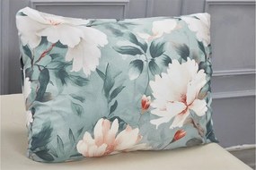 Set copripiumino e federa turchese in microsatinato per letto singolo 3 pezzi 140x200 cm Selma – My House