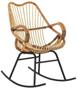 Sedia a dondolo in colore naturale Reine - Bloomingville