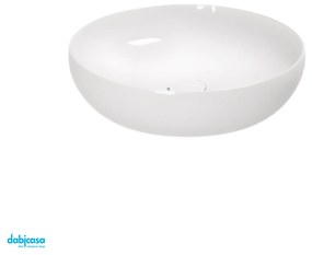 Azzurra Ceramica "Elegance Circle" Lavabo D'Appoggio Diam.40 Cm Bianco Lucido