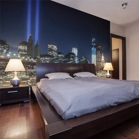 Fotomurale  Floodlights over NYC  Colore Grigio, Dimensioni e Misure 450x270