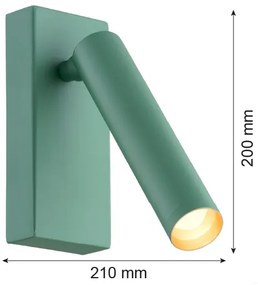 Argon 8332 - Luce Spot da parete a LED RIO LED/4,2W/230V 3000K verde