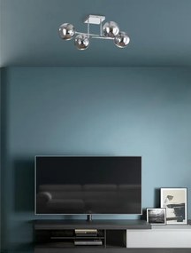 Plafoniera glamour Tamika cromo IP20, 4XE27