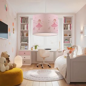 Lampada a sospensione per cameretta CANDY 1xE27/40W/230V rosa