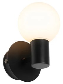Applique da parete moderna nera IP44 - Cederic Up