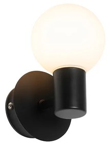 Lampada da parete moderna nera IP44 - Cederic Up