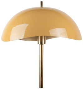 Lampada da terra in senape/oro con paralume in metallo (altezza 154 cm) Waved - Leitmotiv