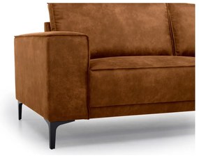 Divano angolare in similpelle marrone cognac (angolo destro/sagomato) Copenhagen - Scandic