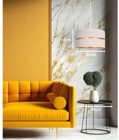 Duolla - Lampadario a sospensione con filo DUO 1xE27/15W/230V diametro 40 cm color crema/oro