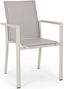 Sedia Da Esterno In Alluminio E Textilene Con Braccioli Konnor Rastin Bizzotto