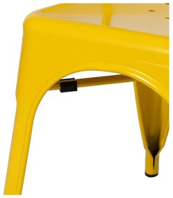 Set di 2 sedie da pranzo gialle in metallo - Ixia