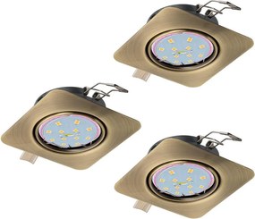 Eglo 94269 - Set di 3 faretti da incasso LED PENETO 3xGU10-LED/5W/230V