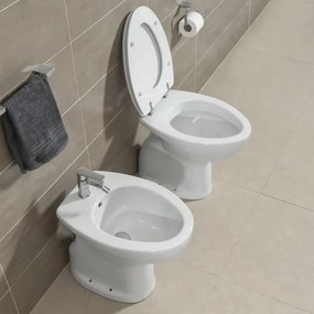Wc per anziani e disabili con scarico a pavimento e altezza 49 cm
